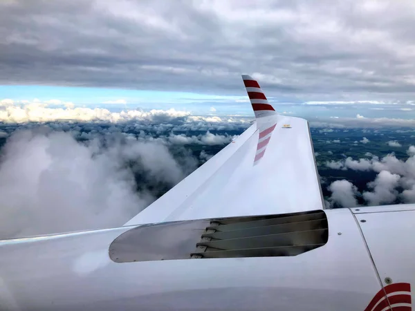 Molnpanorama Flygning Över Schweiz 2020 — Stockfoto