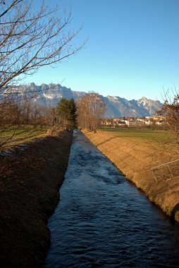 Vaduz manzarası Lihtenştayn 16.12.2020