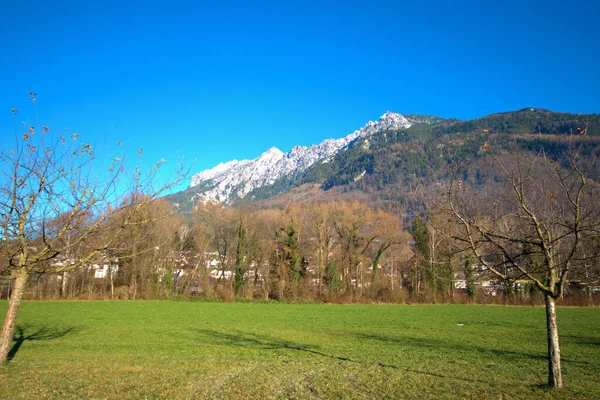 Пейзаж Вадуца Лихтенштейне 2020 — стоковое фото
