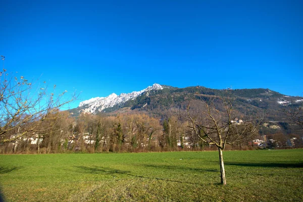 Vaduz Táj Liechtensteinben 2020 — Stock Fotó