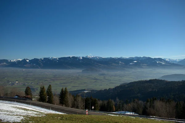 Uitzicht Bergketen Van Oostenrijk Zwitserland Vanuit Gais Zwitserland 2020 — Stockfoto