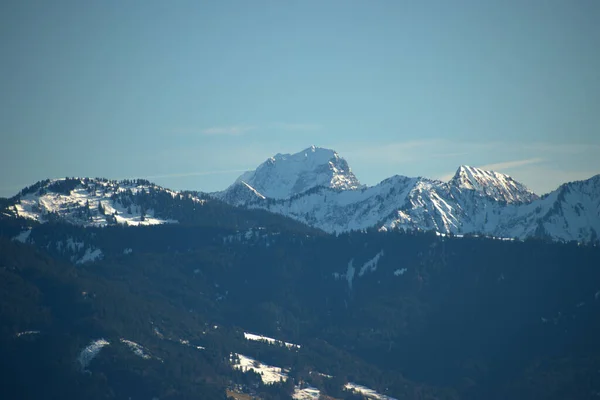 Vue Des Alpes Autrichiennes Depuis Gais Suisse 2020 — Photo