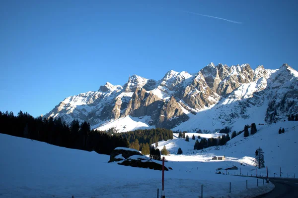 Incredible Panorama Alpstein Mountain Switzerland 2020 — Stock Photo, Image