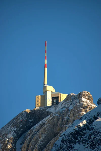 スイスのサンティス山の頂上にある駅18 2020 — ストック写真