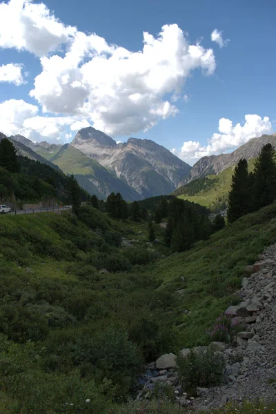 Panorama Montanha Incrível Único Albulapass Suíça 2020 — Fotografia de Stock