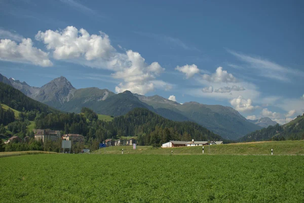 Panorama Alpino Região Engadine Suíça 2020 — Fotografia de Stock