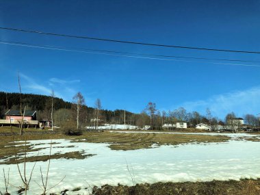 Norveç 'in Follebu bölgesinde 19.4.2019' a yolculuk