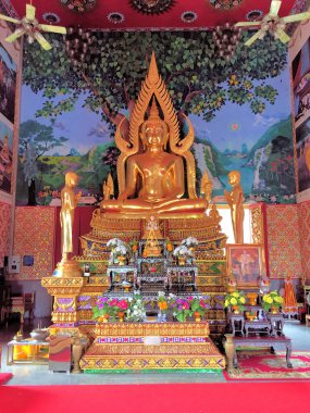 Tayland 'da Koh Samui' de bir Budist tapınağının ziyareti 19.1.2018