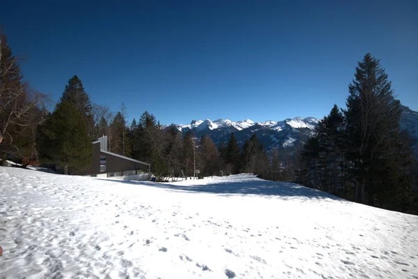 Sviçre Amden Deki Alp Kış Manzarası 2021 — Stok fotoğraf