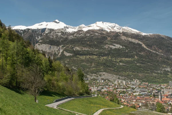 Paesaggio Fantastico Sulla Città Coira Svizzera 2021 — Foto Stock