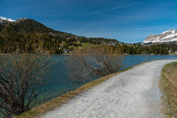 Majestic Heidsee Una Regione Alpina Vicino Lenzerheide Svizzera 2021 — Foto Stock