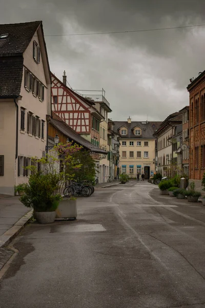 Άσχημος Καιρός Στην Πόλη Του Winterthur Στην Ελβετία 2021 — Φωτογραφία Αρχείου