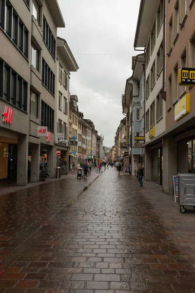 Bad Weather City Winterthur Switzerland 2021 — Stock Photo, Image