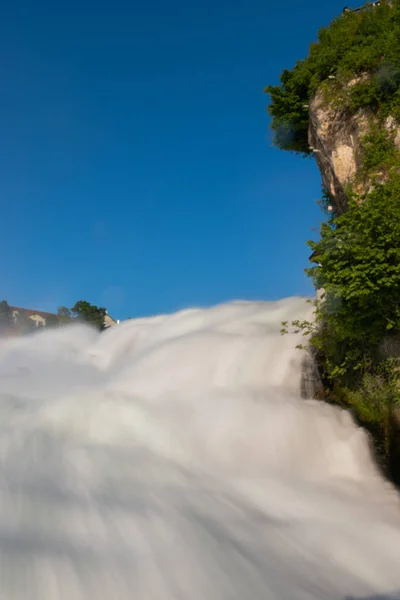 Rhine Falls Europes Biggest Waterfalls Located Schaffhausen Switzerland 2021 — Stock Photo, Image