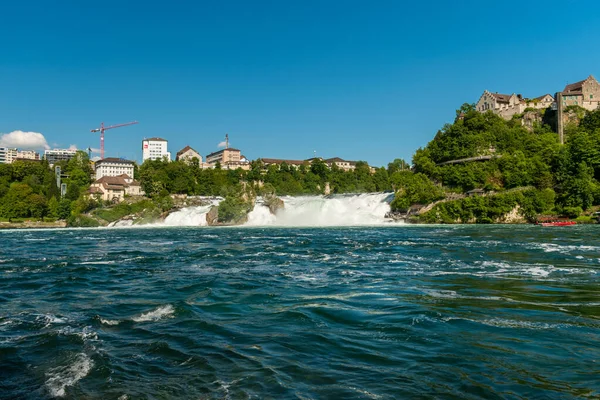 Невероятные Красивые Водопады Рейн Которые Являются Крупнейшими Европе Вблизи Шаффхаузена — стоковое фото