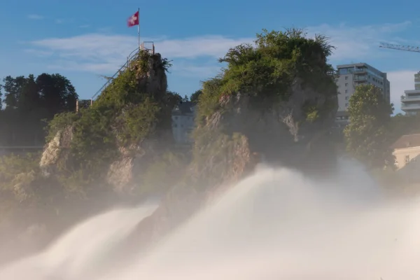 Increíbles Hermosas Cataratas Rinoceronte Que Son Las Más Grandes Europa —  Fotos de Stock