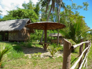 Tiny Bungalow to relax at a beach on the island Palawan on the Philippines 16.12.2012