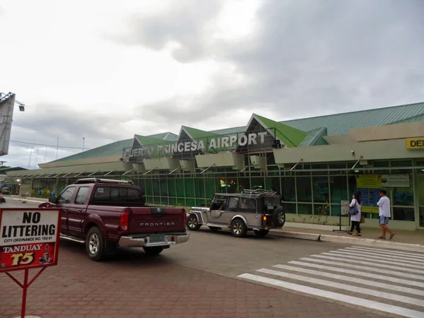 Entrance Domestic Airport Puerto Princessa Island Palawan Philippines 2012 — Zdjęcie stockowe