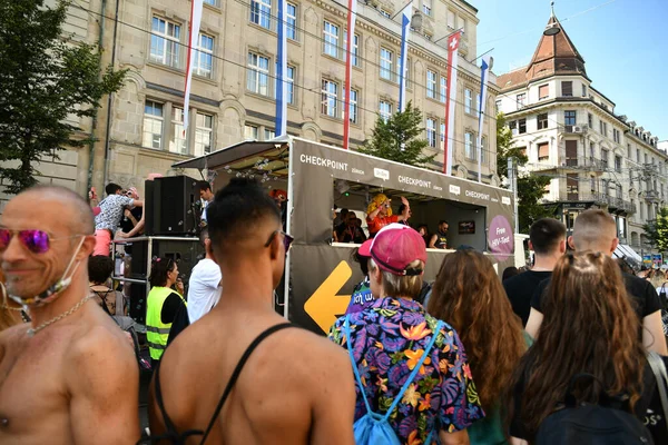 Zurich Suíça Setembro 2021 Manifestantes Pacíficos Que Manifestam Pelos Direitos — Fotografia de Stock