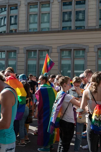 Zurich Switzerland Wrzesień 2021 Pokojowi Protestujący Demonstrujący Rzecz Praw Gejów — Zdjęcie stockowe