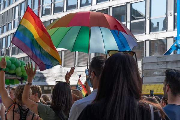 Zurich Suiza Septiembre 2021 Manifestantes Pacíficos Defensa Los Derechos Los —  Fotos de Stock