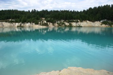 Güzel su ve çevresinde yeşil ağaçlar