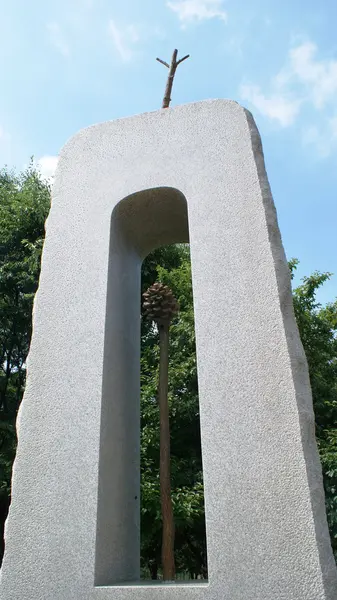 Moderní pomník ve městě Soul — Stock fotografie