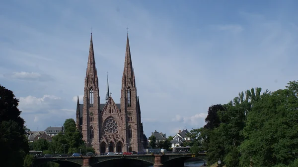 Catedral de Estrasburgo, alta y antigua — Foto de Stock