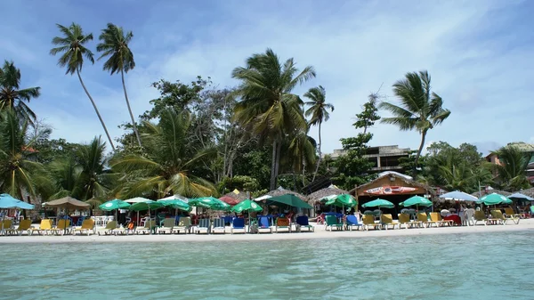 Pihenjen a Karib-tenger-tengeri, a Dominicana beach — Stock Fotó