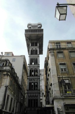 Lizbon, Portekiz, Santa Justa muhteşem görünümü