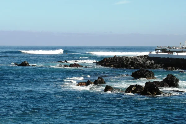 Oceano Atlântico na ilha Canária Tenerife — Fotografia de Stock