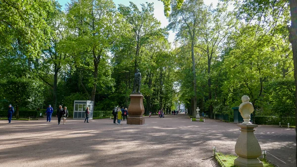 Peterhof Small Town Park Petersburg Royal Fountains Greenery Beauty Shore — Stock Photo, Image