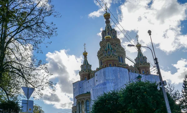 Peterhof Małe Miasteczko Park Pobliżu Sankt Petersburga Królewskie Fontanny Zieleń — Zdjęcie stockowe