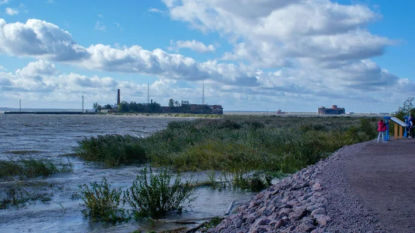 Kronstadt Nachází Blízkosti Petrohradu Severně Ruska Velmi Krásné Město Zajímavý — Stock fotografie