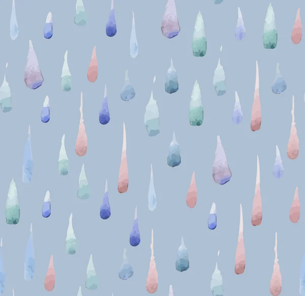 Seamless mönster med regndroppar. — Stock vektor