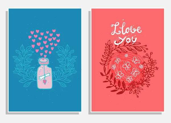 Lindas tarjetas de regalo — Vector de stock