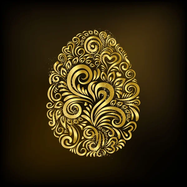 Golden easter egg — Stock Vector