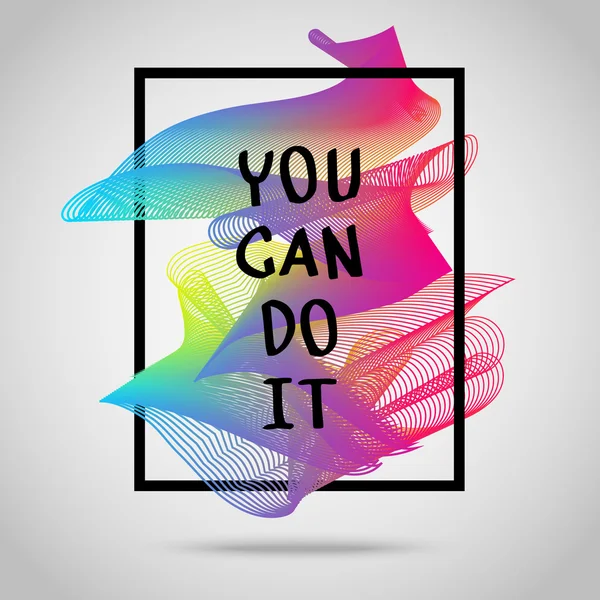 You can do it — Stock Vector