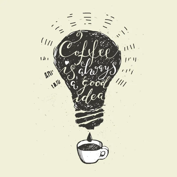 El café siempre es una buena idea. — Vector de stock