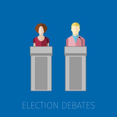 Concept of election debates clipart