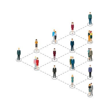 liderlik kavramı. İnsanlar lideri izleyin. 