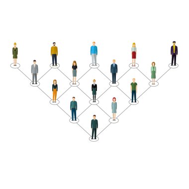 liderlik kavramı. İnsanlar lideri izleyin. 