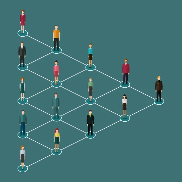Концепция сетевого маркетинга — стоковый вектор
