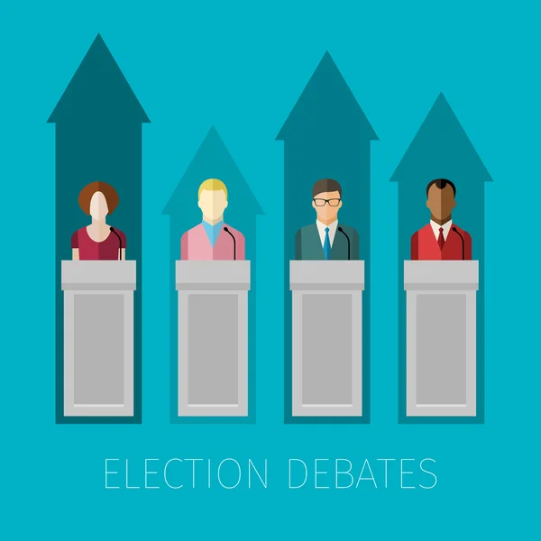 Koncepció a választási viták — Stock Vector