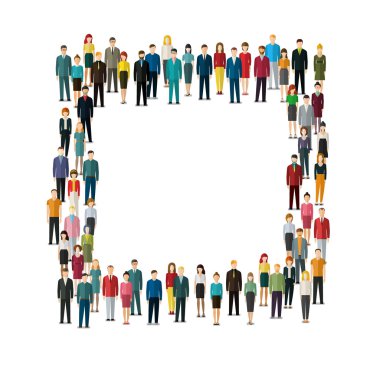 Çerçeve olarak duran insanlar.