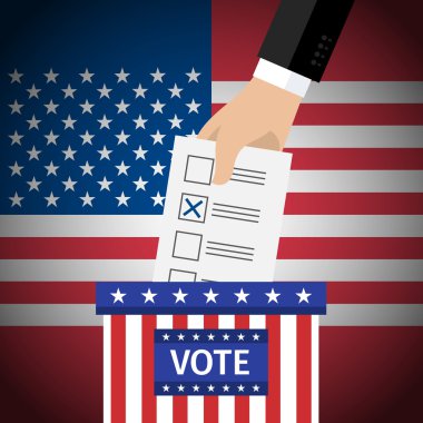Concept of voting. US Presidential election  clipart