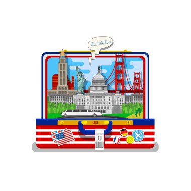 Seyahat veya İtalyanca eğitim kavramı. 