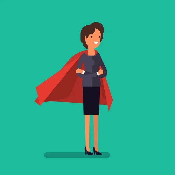 Super vrouw. Business concept illustratie. — Stockvector