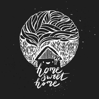 elle çizilmiş karikatür evi.