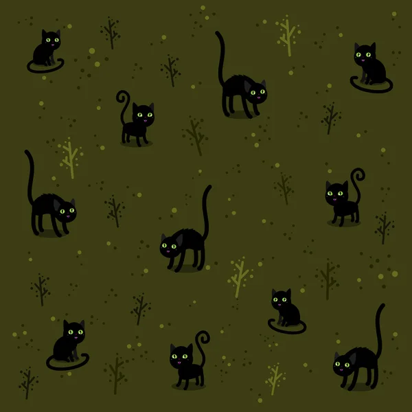 Funny cats pattern — Stock Vector